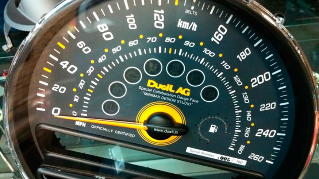 duell ag mini R60 countryman speedometer face